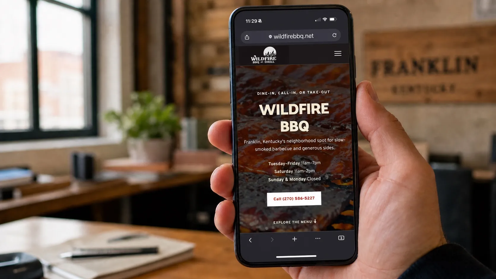 Wildfire BBQ: Fast, Local Web Design in Franklin, KY